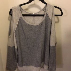 Cold shoulder sweater